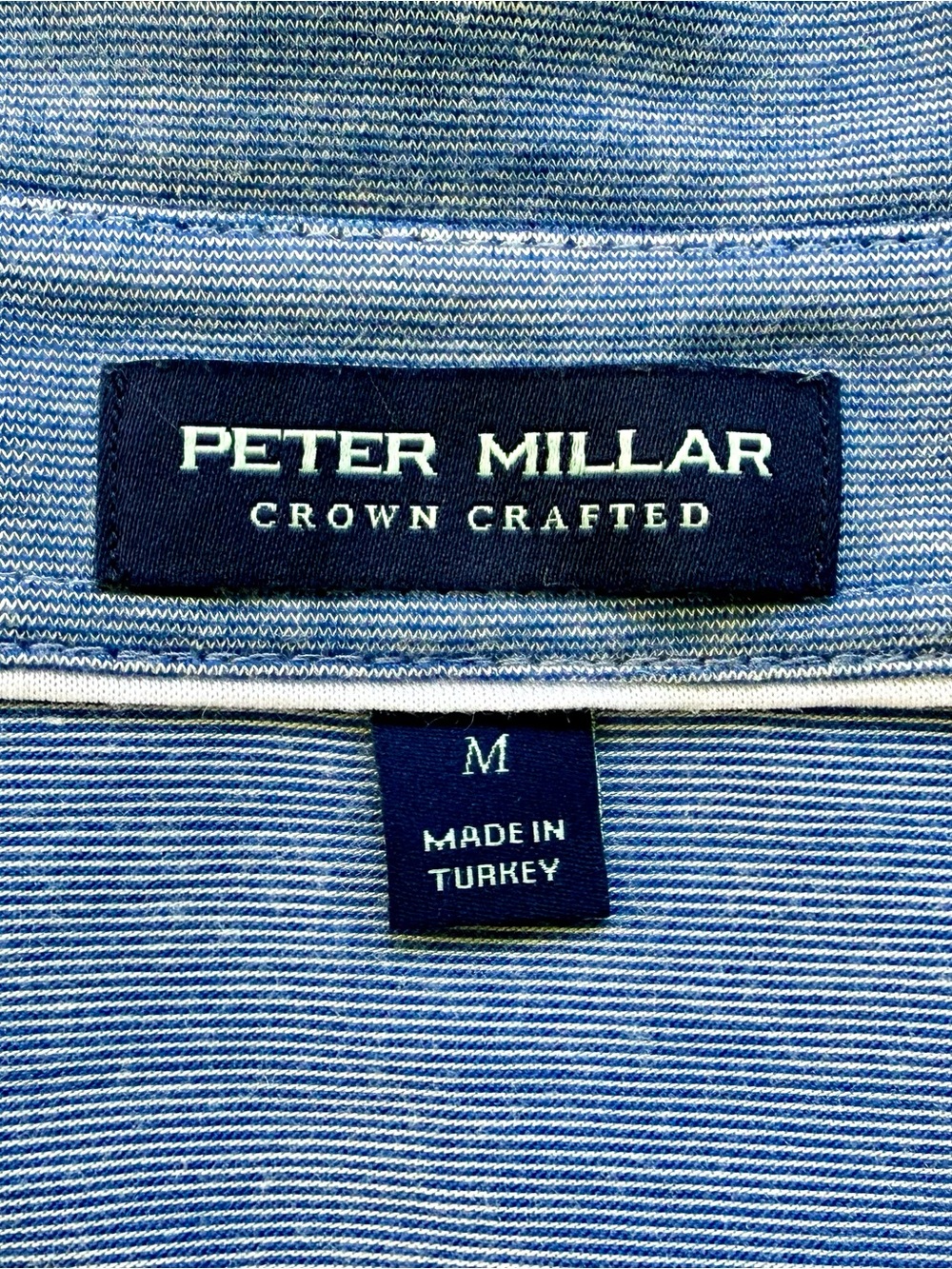 Peter Millar Crown Crafted Polo in Blue Size M - Picture 3 of 3